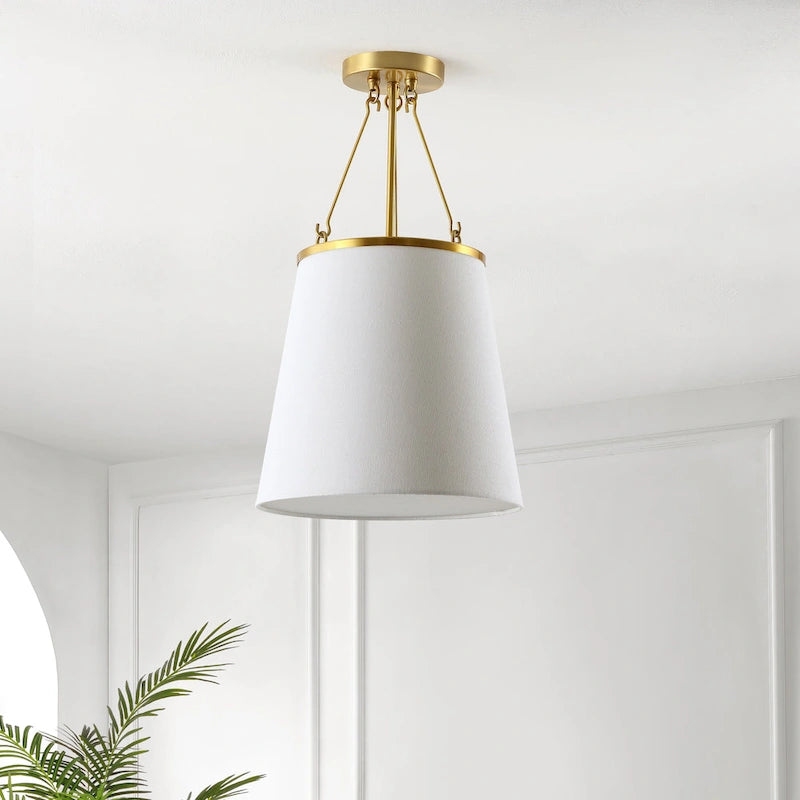 Suspension Marushka 30 cm (12 pouces) de SAFAVIEH Lighting - 30,5 cm (12 po) L x 30,5 cm (12 po) P x 50,8 cm (20 po) H - Or
