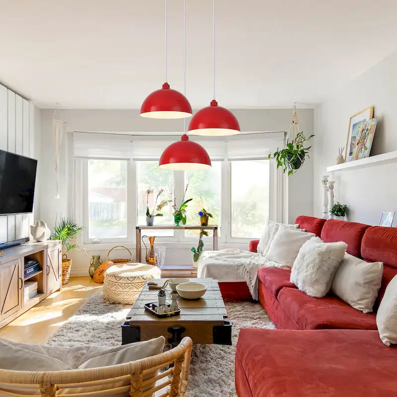 1 - Suspension à dôme simple de 11,8 W pour îlot de cuisine ou salle à manger (ensemble de 3) - L 11,81 po