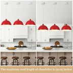 1 - Suspension à dôme simple de 11,8 W pour îlot de cuisine ou salle à manger (ensemble de 3) - L 11,81 po