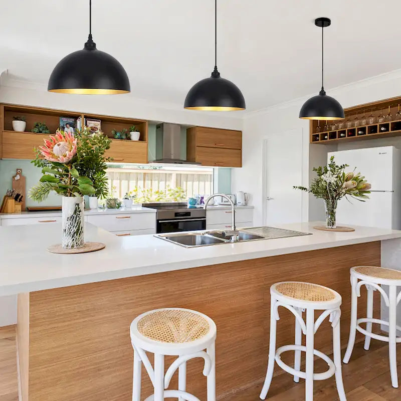 1 - Suspension à dôme simple de 11,8 W pour îlot de cuisine ou salle à manger (ensemble de 3) - L 11,81 po