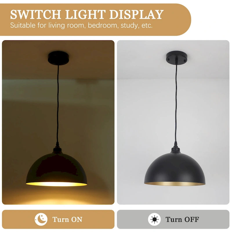 1 - Suspension à dôme simple de 11,8 W pour îlot de cuisine ou salle à manger (ensemble de 3) - L 11,81 po