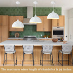 1 - Suspension à dôme simple de 11,8 W pour îlot de cuisine ou salle à manger (ensemble de 3) - L 11,81 po