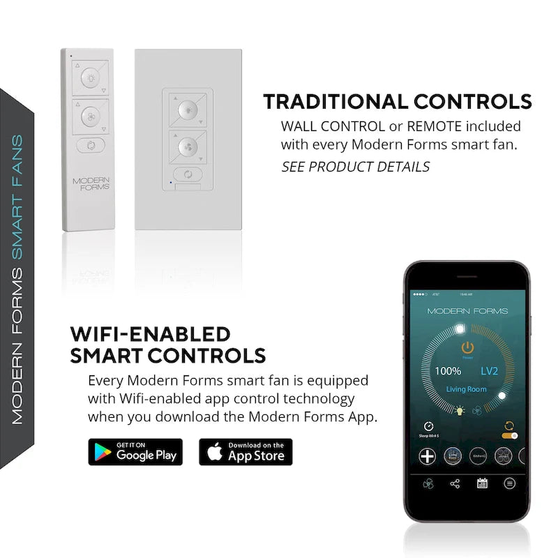 Ventilateur de plafond intelligent Aura pour intérieur ou extérieur, 8 pales, 60 pouces - 60