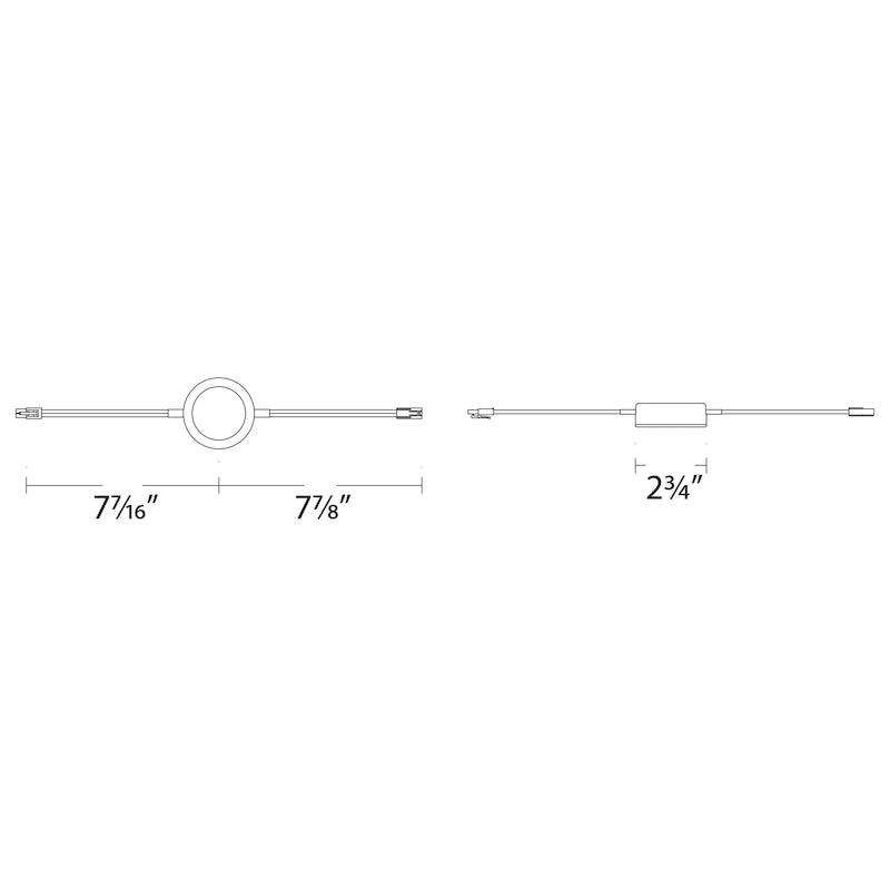 Projecteur rond WAC Lighting HR-AC72-CS à tension secteur, 4 largeurs sélectionnables