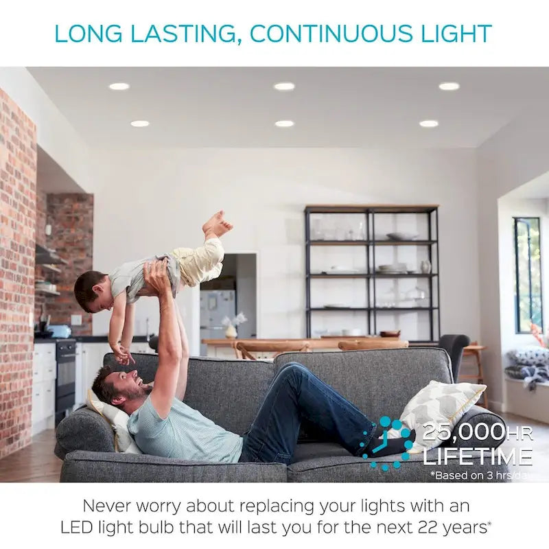 Ampoules LED Luxrite BR40, équivalent 85 W, à intensité variable, 1100 lumens, résistantes à l'humidité, homologuées UL, culot E26 (paquet de 4)