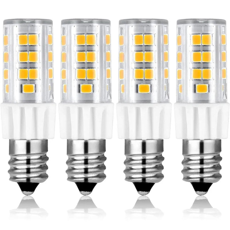 Ampoule LED Luxrite E12 à intensité variable T4/T3, équivalent 40 W, 500 lumens, mini-culot candélabre, certifiée ETL (lot de 4)