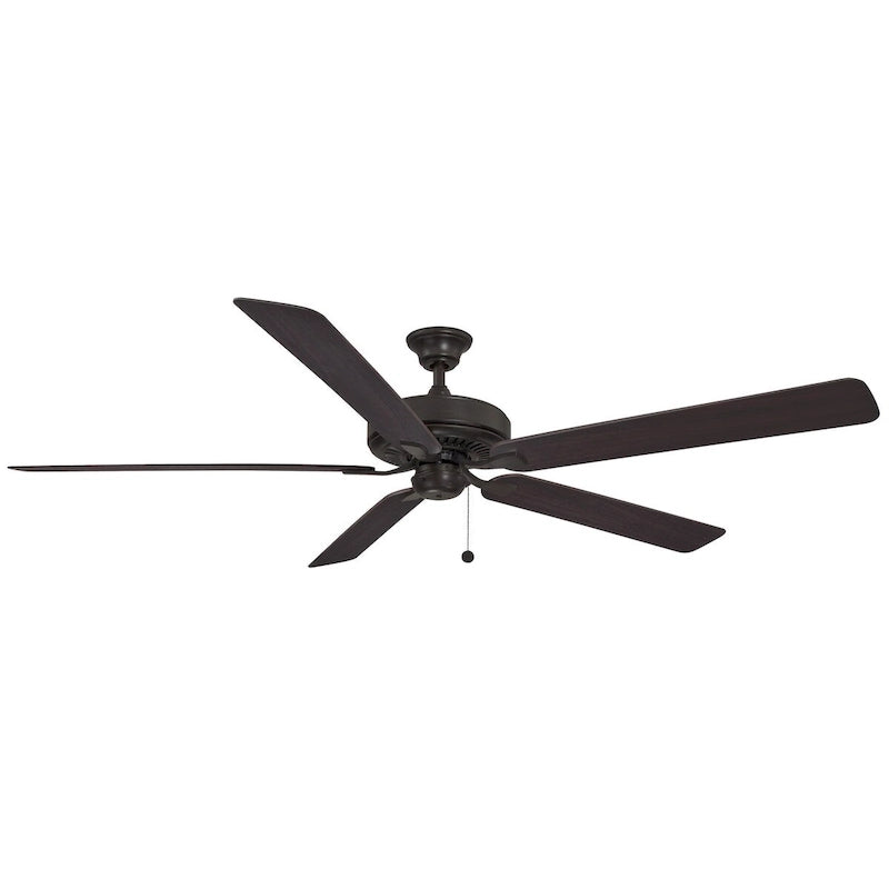 Edgewood 72 inch Indoor/Outdoor Ceiling Fan with Dark Walnut Blades - Dark Bronze