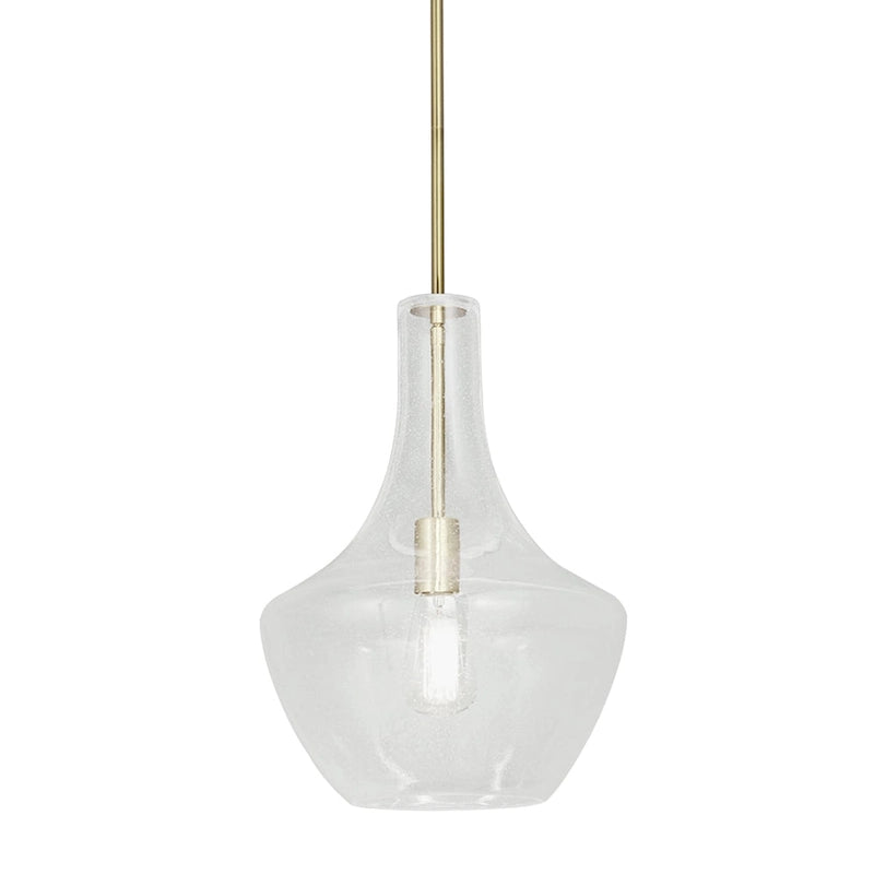 Justice Design Group EVOLV Fusion Harlow 14-inch Pendant with Seeded Glass