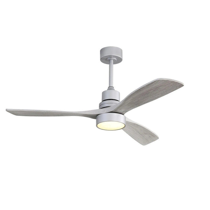 Ventilateur de plafond de 132 cm avec éclairage, télécommande et moteur CC réversible pour chambre à coucher