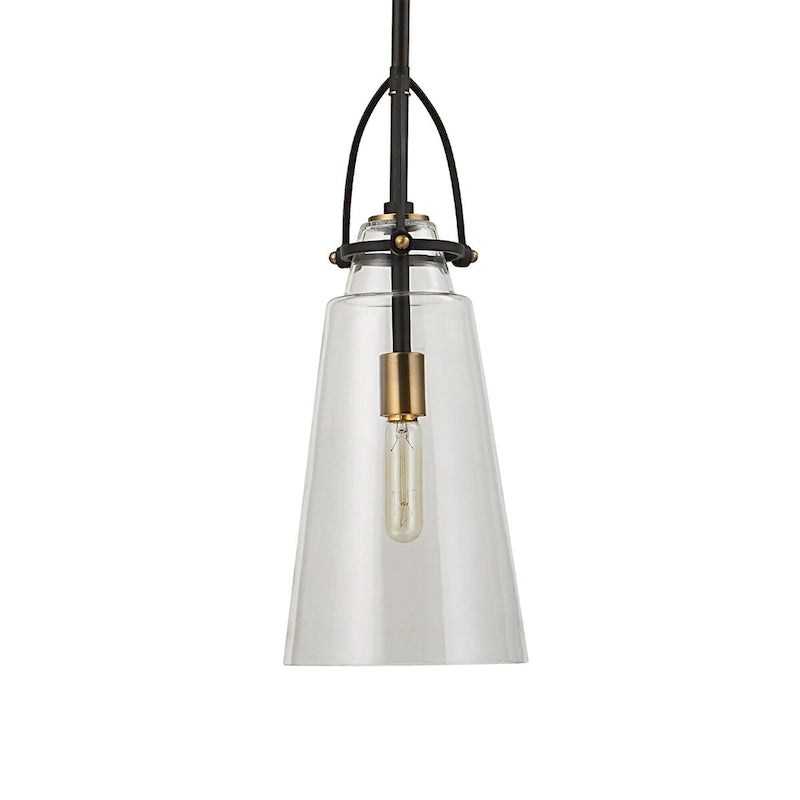 Suspension industrielle Uttermost Saugus à 1 lumière - 20 H x 8 Dia.