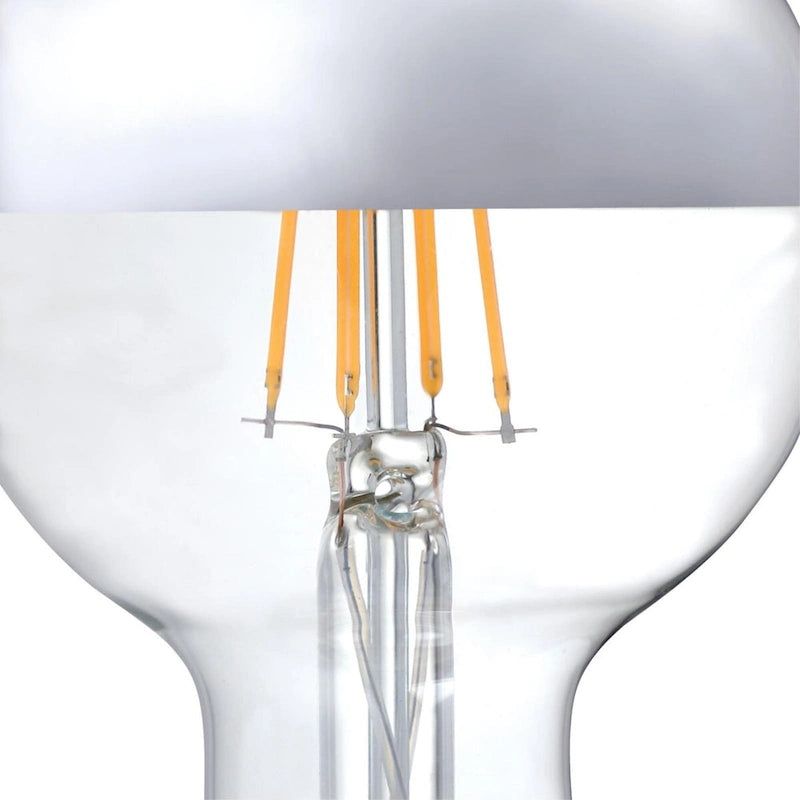 Ampoule LED à filament dimmable Westinghouse Lighting 4,5 W (équivalent 40 W), culot moyen, finition chromée demi-culot G25 - 1/2