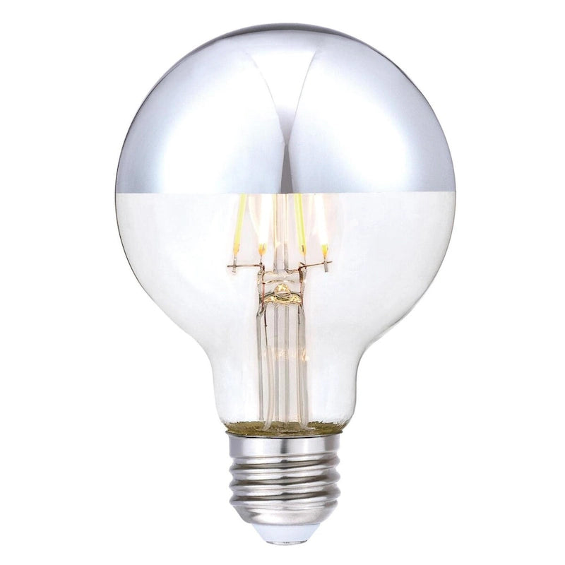 Ampoule LED à filament dimmable Westinghouse Lighting 4,5 W (équivalent 40 W), culot moyen, finition chromée demi-culot G25 - 1/2