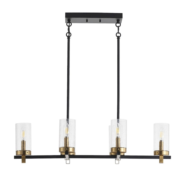 Applique murale créative en verre à 6 lumières pour îlot de cuisine réglable - 31,9 cm P 11,8 cm L 72 cm H (réglable)