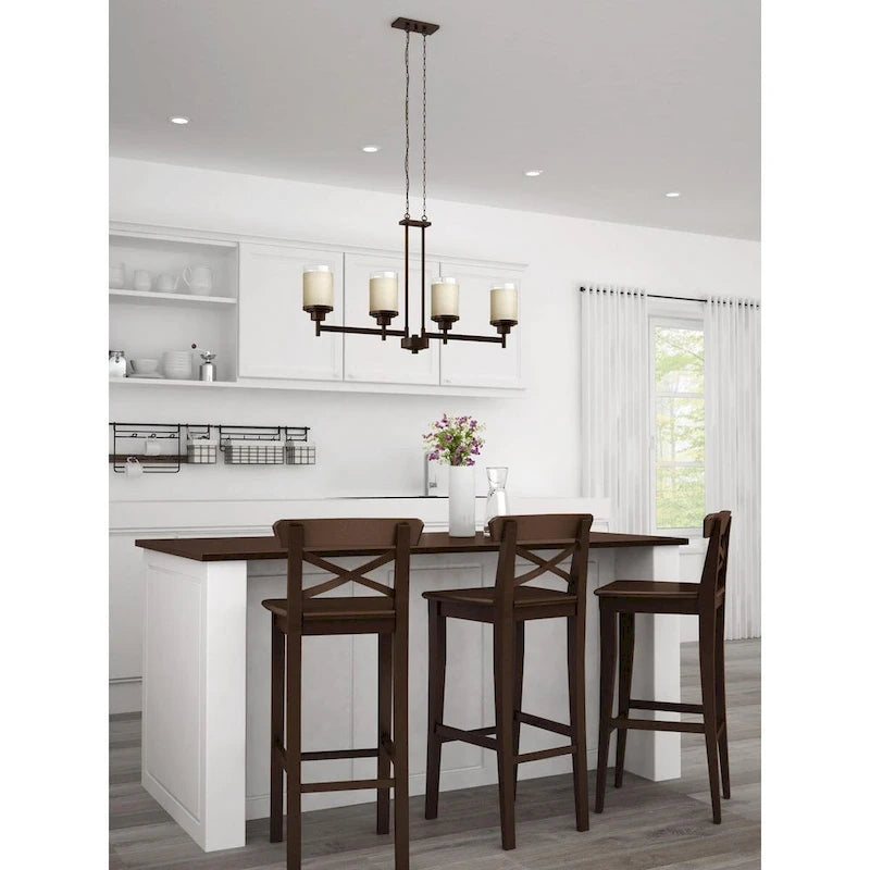 Lustre linéaire à 4 lumières Alexa de Progress Lighting - Non disponible