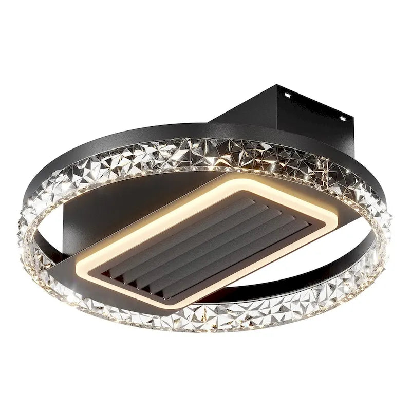 Ventilateur de plafond moderne sans pales de 50 cm (20 pouces) avec télécommande, moteur amovible et lavable, réversible