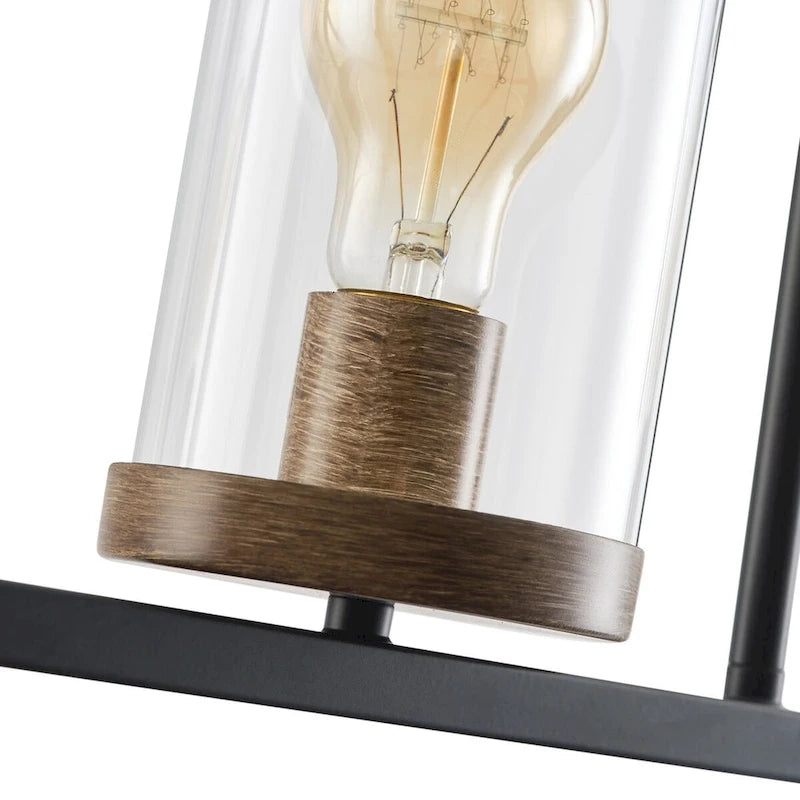 Lustre arqué en verre à 5 lumières, intensité variable, réglable, pour îlot de cuisine - 52,7 cm P x 6,7 cm L x 80,6 cm H (réglable)